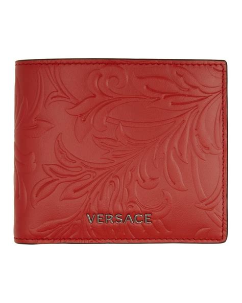 versace wallet red|versace bifold wallet.